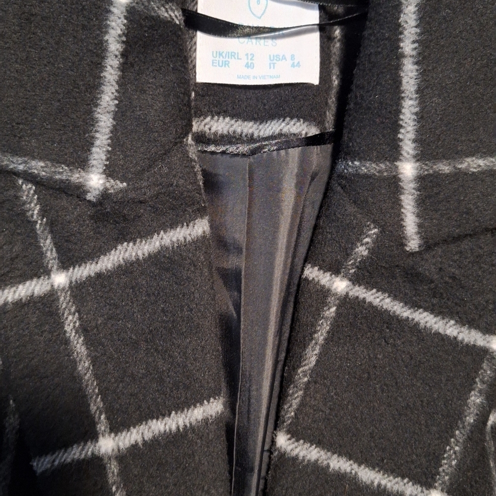 Primark Windowpane Check Coat - Chick And Cozy - Picture 5 of 9